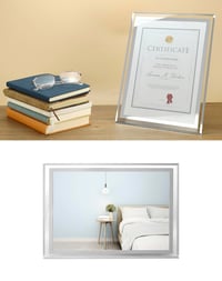 Ramă foto din sticlă QWORK A4 (21x29,7 cm) 2 bucăți - Ramă foto de birou și de perete pentru fotografii de familie, poze de nuntă, diplome 5