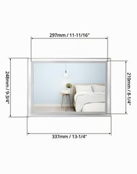 Ramă foto din sticlă QWORK A4 (21x29,7 cm) 2 bucăți - Ramă foto de birou și de perete pentru fotografii de familie, poze de nuntă, diplome 6