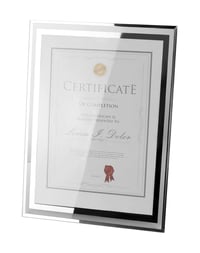Ramă foto din sticlă QWORK A4 (21x29,7 cm) 2 bucăți - Ramă foto de birou și de perete pentru fotografii de familie, poze de nuntă, diplome 2