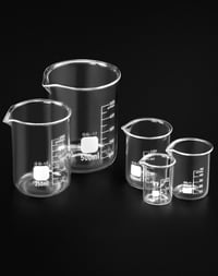 QWORK Üveg Mérőpohár Készlet 5 db Laboratóriumi Konyhai Használatra 5