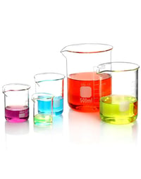 QWORK Üveg Mérőpohár Készlet 5 db Laboratóriumi Konyhai Használatra 1