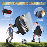 Qyrrvxy Gyerek Schienbeinschoner Futballhoz Bokavédelemmel és Hosszú Szíjakkal 2
