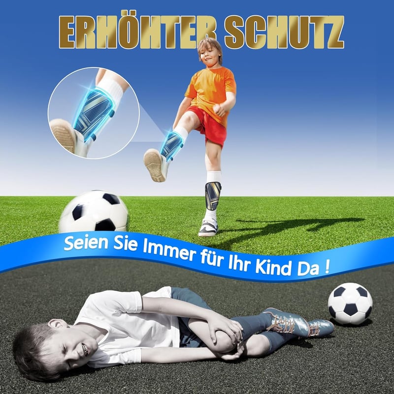 Qyrrvxy Gyerek Sípcsont Védő Futballhoz Bokavédelemmel
