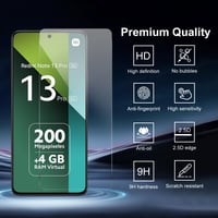 QZGWDY 3 ks Tvrdené sklo pre Xiaomi Redmi Note 13 Pro 5G/4G, ochranná fólia na displej, tvrdosť 9H, HD priehľadné, ochranné sklo bez bublín 2