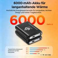 QZLGD Fűthető Zokni 6000 mAh Akkumulátorral - Unisex Elektromos Termo Zokni 30% Nagyobb Fűtési Felülettel, 4 Hőfokszinttel, Síeléshez, Túráz 3