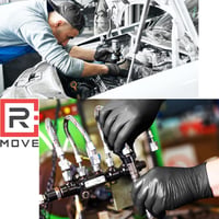 R MOVE 100 db fekete nitril eldobható kesztyű, extra vastag, pormentes, latexmentes M méret 5