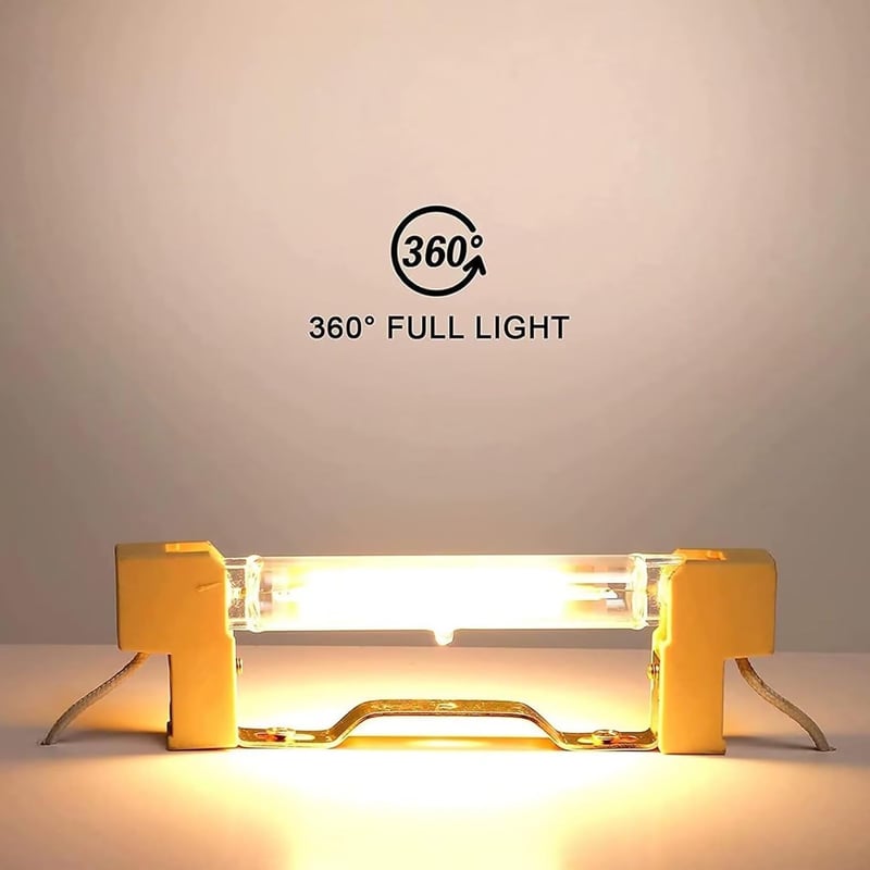 R7S LED izzó 118mm 20W dimmelhető, lineáris COB filament, 360° sugárzás, 2db