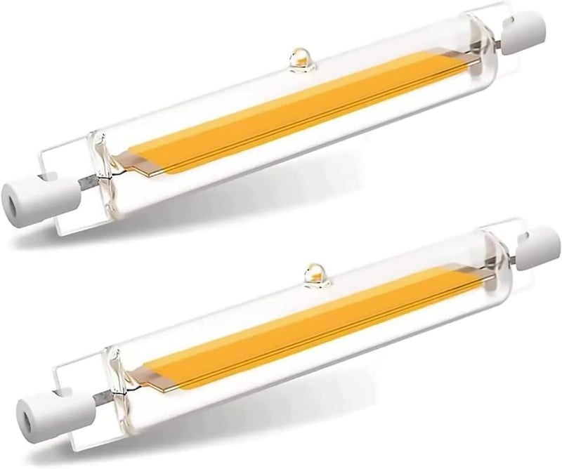 R7S LED izzó 118mm 20W dimmelhető, lineáris COB filament, 360° sugárzás, 2db