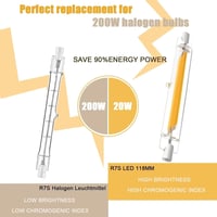 R7S LED izzó 118mm 20W dimmelhető, lineáris COB filament, 360° sugárzás, 2db 2