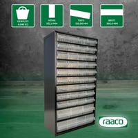 Raaco C12-40 set spremnika za sitni inventar nosivosti 36 kg, s prozirnim ladicama — udubljenje na rubu spremnika (stanje: vidi 2. sliku) 7