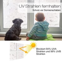 rabbitgoo 3D Dekorációs Ablakfólia Mattított Üveghatás Statikus Öntapadós Virágmintás UV Védelem 60x 6