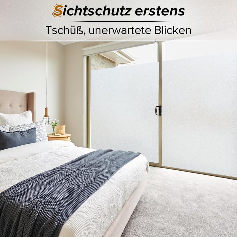 rabbitgoo Ablakfólia Mattított Privát Üveghatás 60x120cm Öntapadós UV Védelem