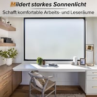 rabbitgoo Matt opak ablakfólia homályos üveg hatással UV védelemmel, statikus öntapadó, ragasztófólia nélkül 90 x 300 cm magánszféra 3