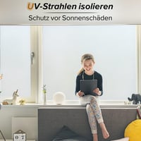 rabbitgoo Matt opak ablakfólia homályos üveg hatással UV védelemmel, statikus öntapadó, ragasztófólia nélkül 90 x 300 cm magánszféra 4