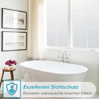 rabbitgoo Ablakfólia Mattított Üveghatás Privátszféra Védelem UV Szűrés 60x200cm Fehér - 60 x 200 cm, White 3