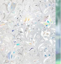 rabbitgoo Ablakfólia Öntapadós Tulipán Minta 75x200cm Dekoratív Privátfólia 1
