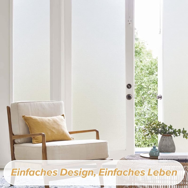rabbitgoo Ablakfólia Satin Üveg Hatás 75x200cm Önragasztós Privát Fényzáró