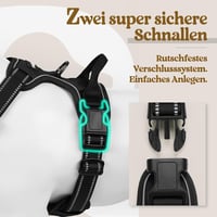 rabbitgoo húzásgátló kutyahám fényvisszaverő csíkokkal - fekete - S-es méret 4