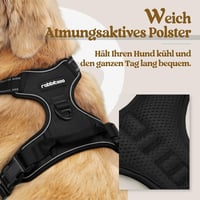 rabbitgoo húzásgátló kutyahám fényvisszaverő csíkokkal - fekete - S-es méret 3
