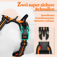 rabbitgoo Közepes Kutyák Húzásgátló Mellény Hám, Reflexcsíkos, Narancssárga M 4