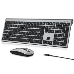 Set tastatură și mouse wireless RaceGT, ultra-subțire, reîncărcabil, QWERTZ