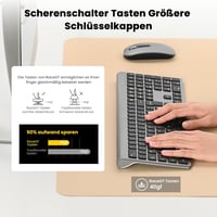 RaceGT Wireless Billentyűzet és Egér Szett, Ergonomikus, Újratölthető, 2.4 GHz, QWERTZ 3