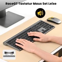 RaceGT Wireless Billentyűzet és Egér Szett, Ergonomikus, Újratölthető, 2.4 GHz, QWERTZ 7