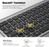 RaceGT Wireless Billentyűzet és Egér Szett, Ergonomikus, Újratölthető, 2.4 GHz, QWERTZ 4
