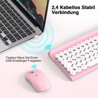 RaceGT Wireless Egér és Billentyűzet Szett Rózsaszín 2