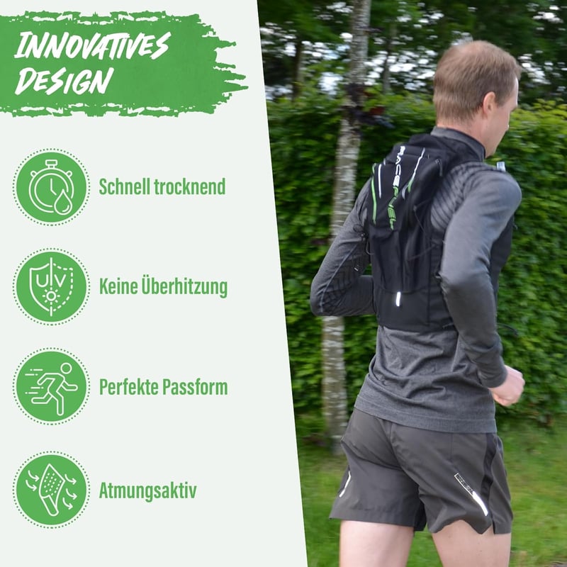 RACEPACE Ultralight Hidratációs Hátizsák Futáshoz Túrázáshoz Kerékpározáshoz 1.5L