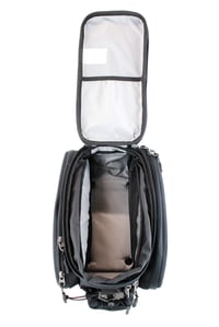 Cyklistická taška Racktime Odin čierna 13 l + 10 l, taška na nosič, unisex cyklistická úložná taška 7