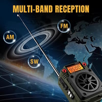 Raddy RF750 Plus hordozható rádió AM FM SW sávokkal, alkalmazásvezérléssel és SOS funkcióval 2