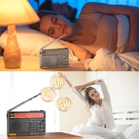 Raddy RF757 Többsávos Hordozható Rádió - AM/FM/SW/VHF/UHF/CB/AIR Vevő, Alkalmazásvezérlés, 1000 Állomástárhely, Bluetooth 5.0, SOS Riasztás, 9