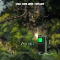 Raddy RF75A Hordozható Rádió APP Vezérléssel - AM/FM/VHF/SW Vevő Bluetooth Funkcióval, Újratölthető Zsebrádiós 3M Antennával 6