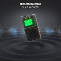 Raddy RF75A Hordozható Rádió APP Vezérléssel - AM/FM/VHF/SW Vevő Bluetooth Funkcióval, Újratölthető Zsebrádiós 3M Antennával 3