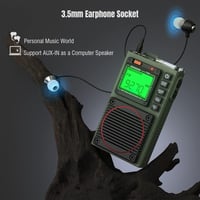 Raddy RF75A Hordozható Rádió APP Vezérléssel - AM/FM/VHF/SW Vevő Bluetooth Funkcióval, Újratölthető Zsebrádiós 3M Antennával 5
