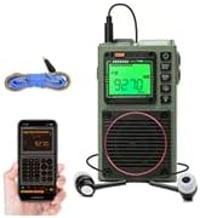 Raddy RF75A Hordozható Rádió APP Vezérléssel - AM/FM/VHF/SW Vevő Bluetooth Funkcióval, Újratölthető Zsebrádiós 3M Antennával 4