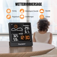 Meteorologická stanica Raddy WF-50, vnútorný a vonkajší teplomer a vlhkomer, 5,0-palcový VA displej, USB-C, monitor maximálnej a minimálnej teploty a vlhkosti 3