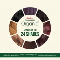 Vopsea de păr naturală Radico Colour Me Organic Mahon 100g - Colorant vegetal vegan 7