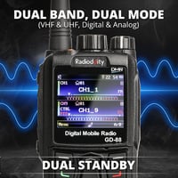 Radioddity GD-88 DMR Analóg 7W Kézi Rádió VHF UHF Duál Sávos Amatőr Rádiózáshoz 4