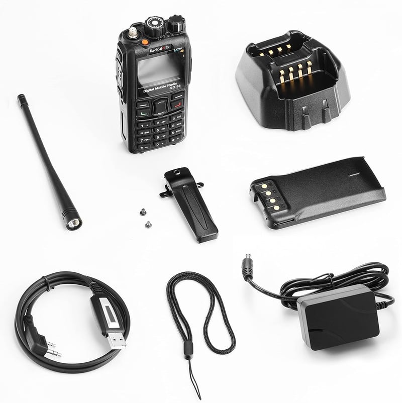 Radioddity GD-88 DMR Analóg 7W Kézi Rádió VHF UHF Duál Sávos Amatőr Rádiózáshoz