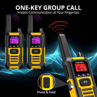 Radioddity HD-1 PMR walkie talkie készlet IP67 vízálló, SOS, USB-C töltés - 4 db 6