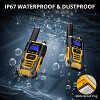 Radioddity HD-1 PMR walkie talkie készlet IP67 vízálló, SOS, USB-C töltés - 4 db 2