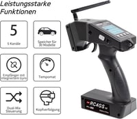 Radiolink RC4GS V3 5 csatornás távirányító giroszkóppal 2.4GHz autóhoz drónhoz 2