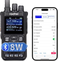 Radtel RT-900 8W többsávos amatőr rádió 256 csatornás VHF/UHF walkie talkie 1