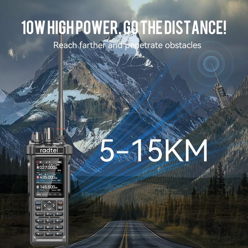 Radtel RT-950 PRO amatőr rádió GPS/APRS 10W walkie talkie hosszú hatótáv