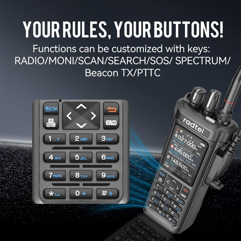 Radtel RT-950 PRO amatőr rádió GPS/APRS 10W walkie talkie hosszú hatótáv