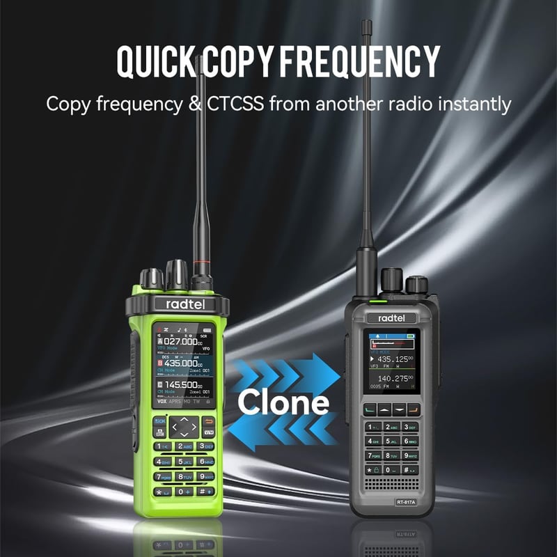 Radtel RT-950 PRO amatőr rádió GPS/APRS 10W walkie talkie zöld + programozó kábel