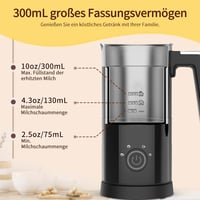Rafow 4 az 1-ben elektromos tejhabosító 300ml automata csendes forró hideg hab 3