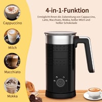 Rafow 4 az 1-ben elektromos tejhabosító 300ml automata csendes forró hideg hab 2